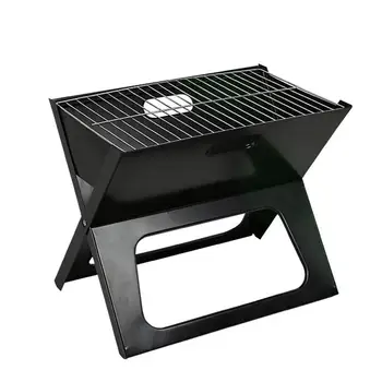 

Outdoor Barbecue Grills Portable Folding Charcoal Grill For Picnic Black Steel Collapsible Barbecue Oven Husehold BBQ Grill