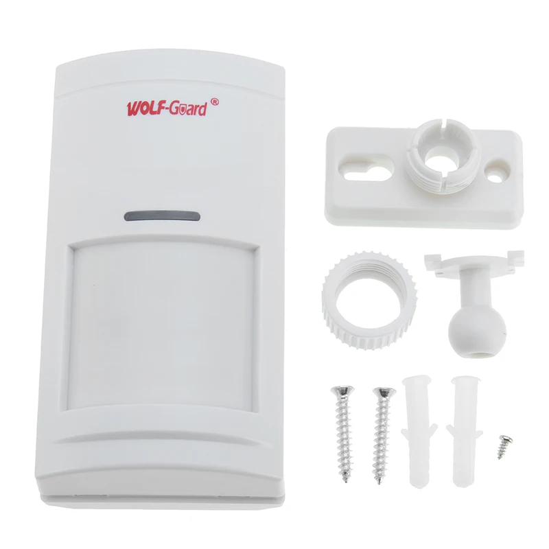 

WOLF-Guard HW-05B Wireless Binary Wide-Angle Infrared Alarm Sensor PIR Motion Detector For Alarm System Home Security
