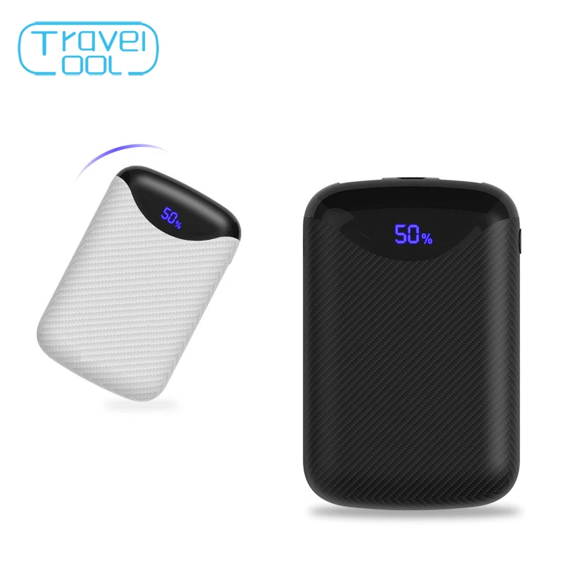 Travelcool 10000 mAh Мини Мощность банка для iPhone Портативный с цифровым Дисплей Dual USB