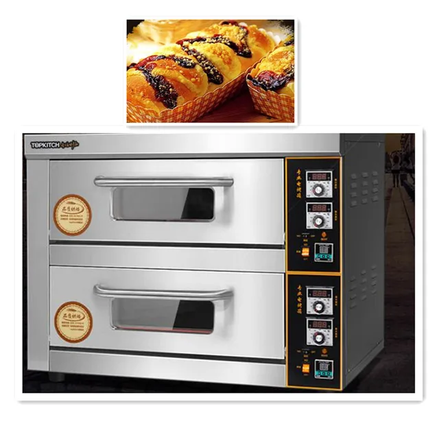 Best Price 220V/6KW Commercial Electric Pizza Oven Double Layer Professional Electric Baking Oven Cake/Bread/Pizza With Timer