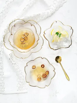 

Phnom penh bird's nest dessert bowl of creative household glass bowl of Japanese cherry blossom salad bowl