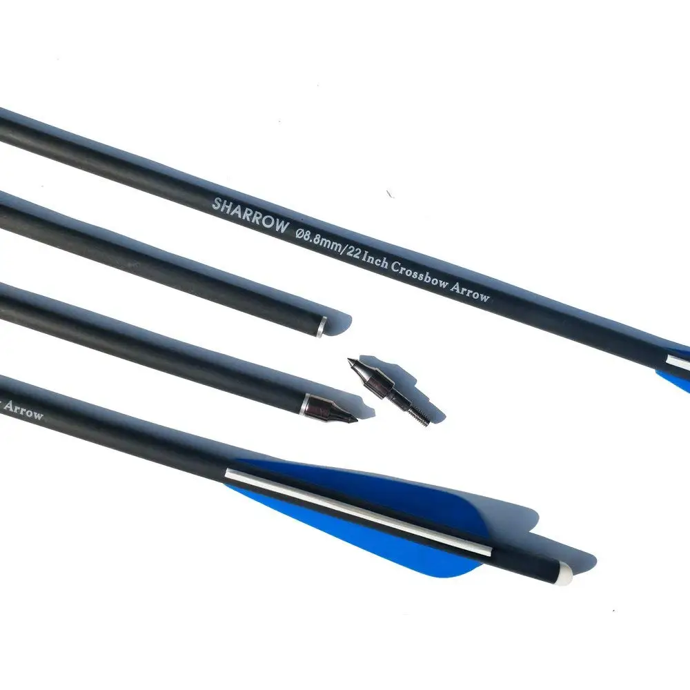 10/20/30 Pcs Mix Carbon Crossbow Arrow 20 Inches OD 8.8mm with 125 Grain Arrow Point for Archery Hunting Shooting