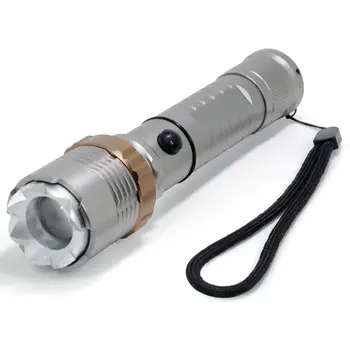 

SHGO-Warrior 10 Rotating Focusing LED Glare Flashlight T6 Lotus Attack Headlight(US Plug)