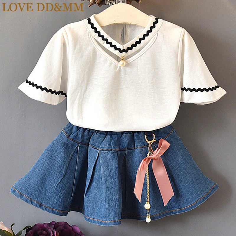 Комплекты для девочек LOVE DD & MM летняя новая одежда 2020 модная футболка с коротким