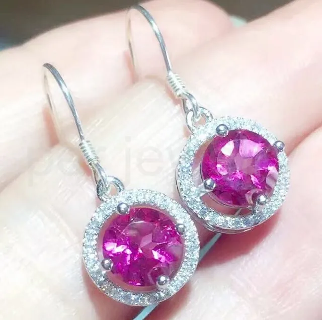 Natural Pink Topaz Drop Earring Free Shipping Real Natural Pink Topaz Drop Earring Free Shipping Real 925 Sterling Silver 1 6ct