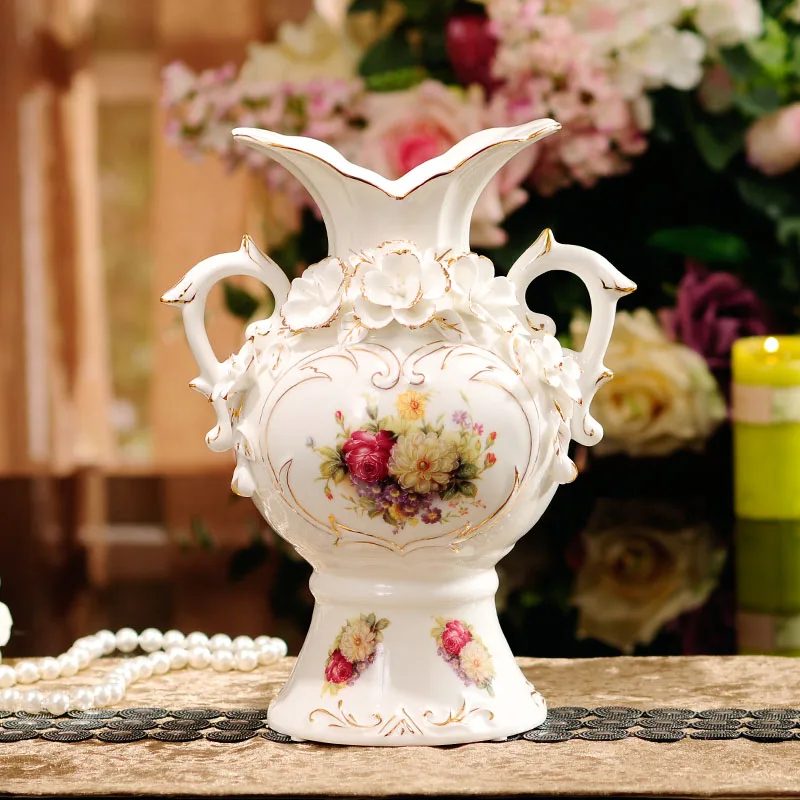 European gilt grand vase wedding gift decoration room decoration