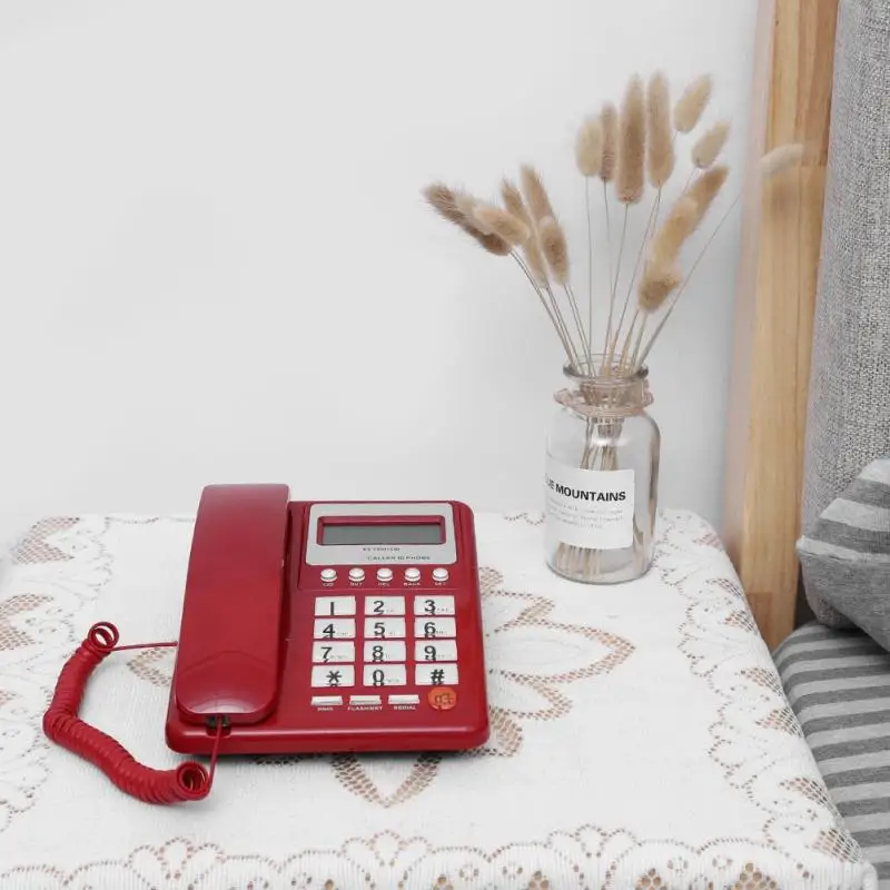 Домашний отель проводной телефон с проводом Настольный телефон офисный стационарный идентификатор телефонных вызовов