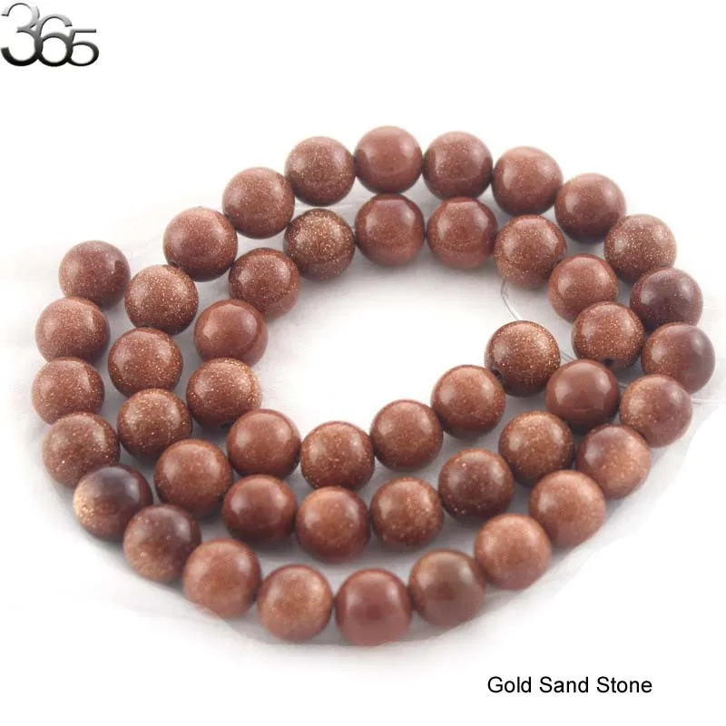 Free Shipping 4MM 6MM 8MM 10MM Nature Gold Sand St...