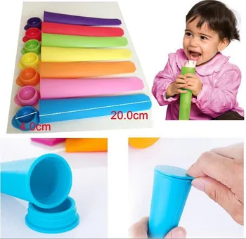 

free shipping 500pcs/lot Push Up Ice Cream Pop Maker Ice Popsicle Mould Mold Jelly Lolly Mold mix colors