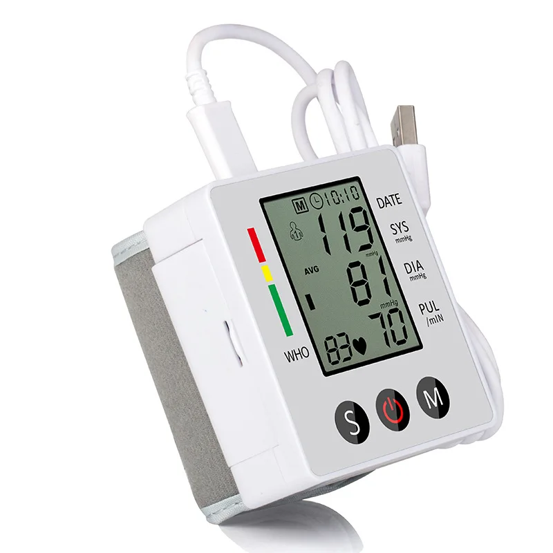 JZIKI кровяного Давление монитор Heart Beat Meter машина цифровой ЖК тонометр Сфигмоманометр измерения автоматический белый пульсометр на запястье товары для здоровья измерение кровяного давления
