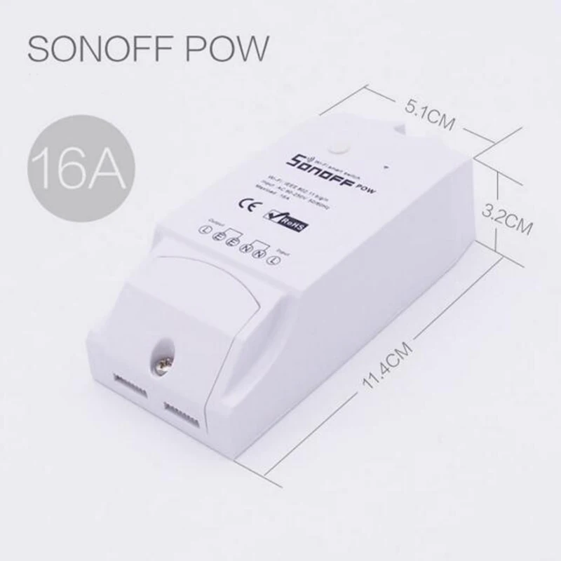 Sonoff базовый Wifi переключатель умный дом Diy Itead Sonoff RF S20 таймер siwch беспроводной Th10 Th16 датчик температуры энергопотребление - Комплект: Sonoff Pow R2