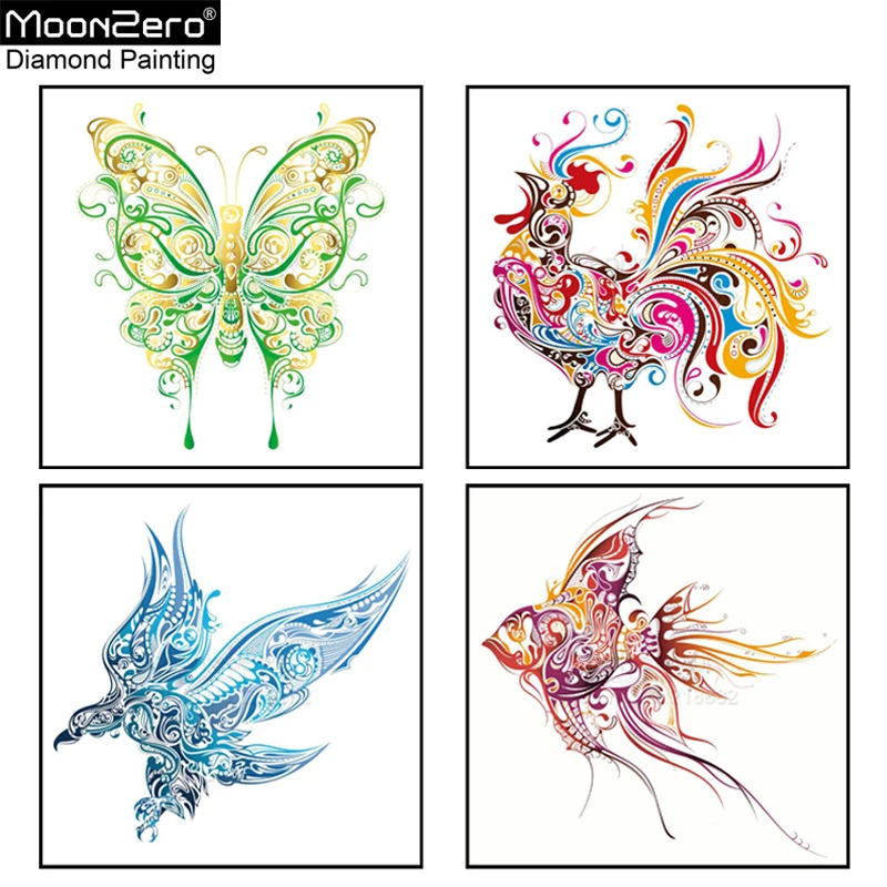 

New 5D Diy Resin Diamond Painting Animal Butterfly Series Full Square Mosaic Rhinestone Cross Stitch Embroider Crafts Decor