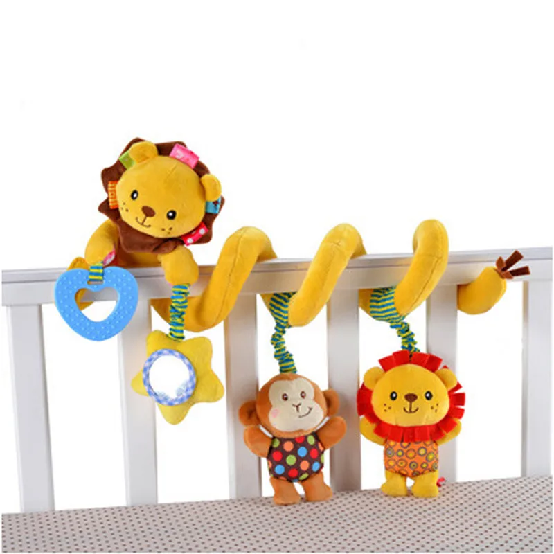 

2018 Newborn Baby Toys 0-12 Months Stuffed Stroller Toys Animal Baby Pram Bed Hanging Educational Baby Rattle Toy Rattles 880409