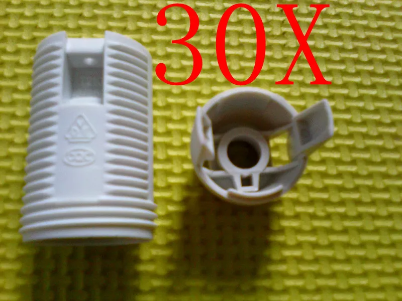 30 шт. светодиодный E14 пластиковый патрон лампы конвертер Edison Шестигранная- thread основание светильника-для светодиодный лампы