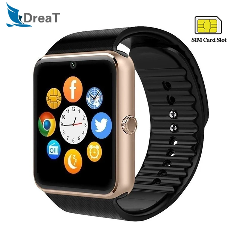 GT08 Smart Watch Touch Screen IP67 Waterproof Men Women Sport Pedometer Fitness Tracker Android Call font