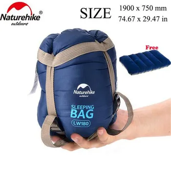 

NatureHike Splicing Envelope Sleeping Bag Ultralight Adult Portable Outdoor Camping Hiking Sleeping Bags Spring Autumn 1.9*0.75m