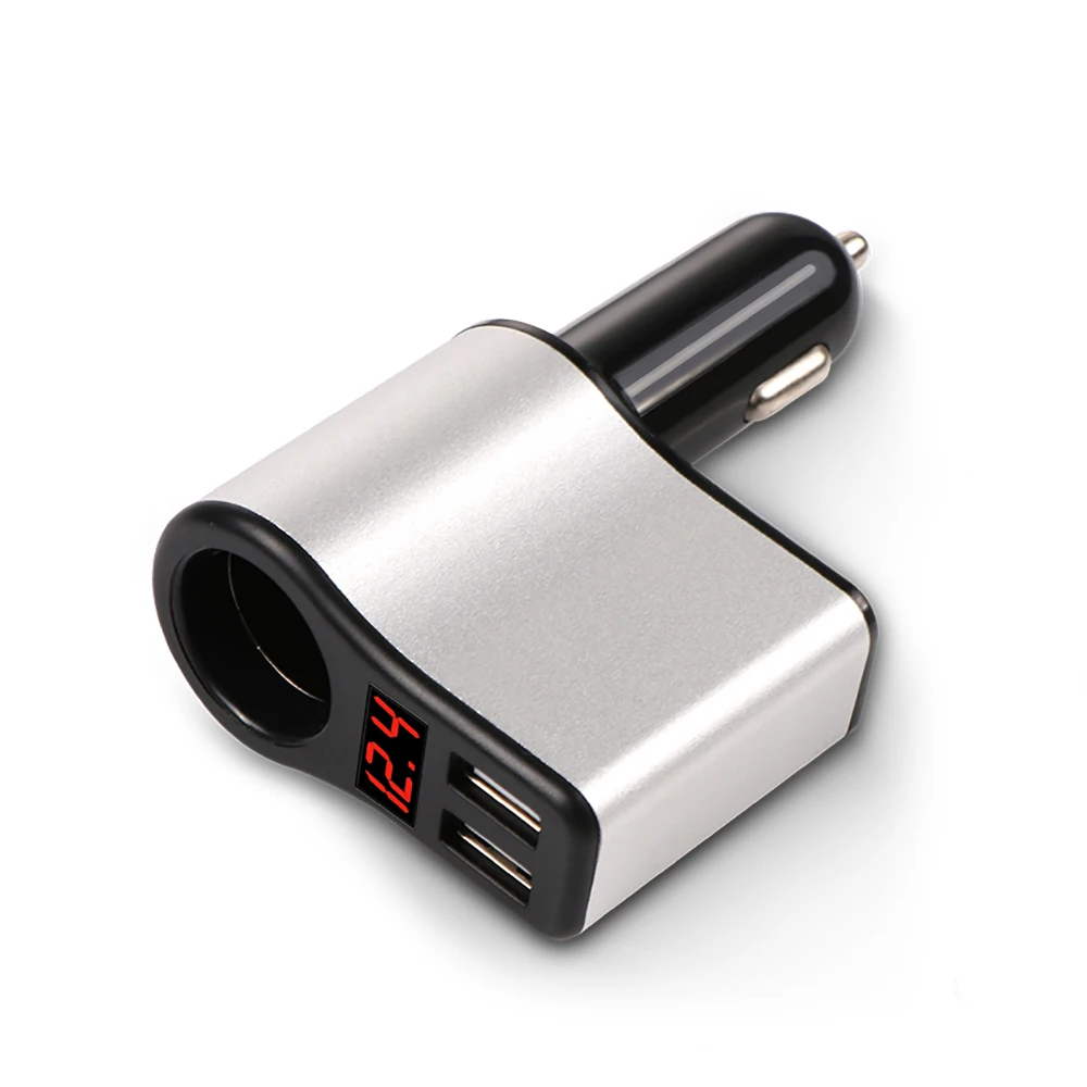 DCAE ЖК цифровой дисплей двойной USB Автомобильное зарядное устройство