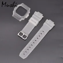 Ремешок для часов для объектива с оптическими зумом Casio 5600 серии GW-M5610 G-5600E GW-S5600 прозрачный Для мужчин пряжкой Смотреть полоса чехол+ инструмент