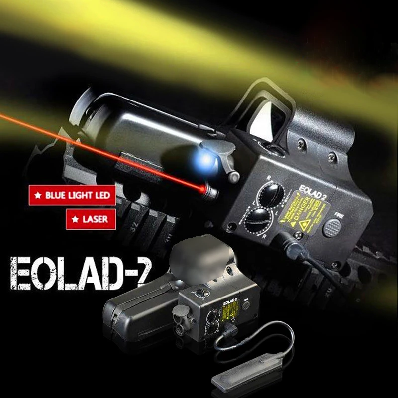 

Airsoft Rifle Sights Eolad 2 Laser Device Illuminator with 522 Red Laser and Blue Illuminator Red Dot Scopes for Hunting
