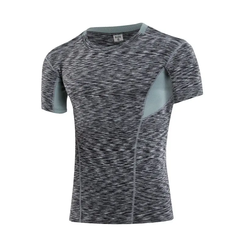 Мужская быстросохнущая тонкая спортивная футболка для фитнеса бега зала топы для фитнеса и футболки S M L XL XXL