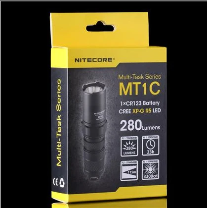 Фонарик Nitecore MT1C CREE XP G R5 светодиодный фонарик с 3 режимами 280 люмен мини ффонарь