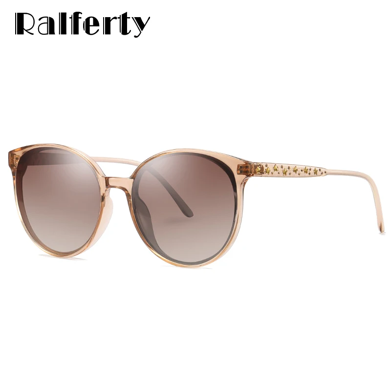 

Ralferty Luxury Ladies Sunglasses Women Polarized UV400 Sun Glasses Women Round Gradient Star Driving Goggles Sunglases D201951
