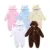 2017 Outono Inverno Macacão de Bebê Menino Dos Desenhos Animados Coral de Veludo Quente Hoodies Meninas Recém-nascidas Bebe Macacão Roupa Bonito Crianças Snowsuit
