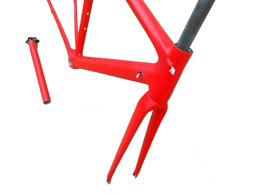 Sale EARRELL stock ultralight full carbon fiber road bike frame bicycle frame solid color frame free custom color with seatpost frok 4