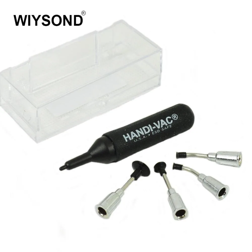 Mini SMT// SMD IC Pickup Vacuum Pump Pen Hand Tool with 4 headers Set