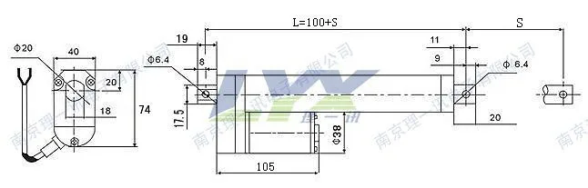 LX758 400 мм 12 v 24 v DC модный мотор, переключатель, электрическая выдвижная штанга, электрическая клюшка