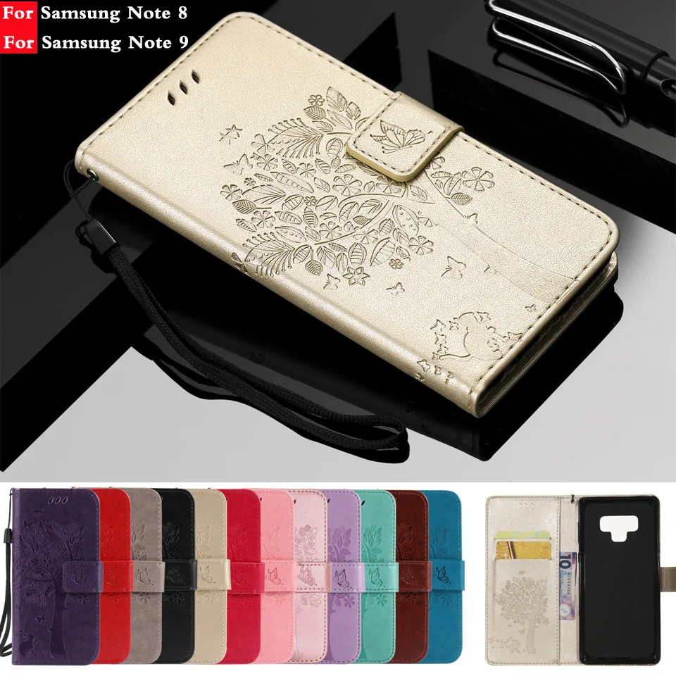 

Note 8 9 Wallet Case For Samsung Galaxy Note 9 Case Flip Leather Cover Samsung Galaxy Note 8 Case Leather Wallet 3D Tree cat