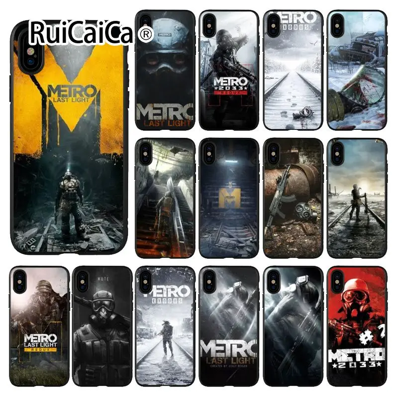 Ruicaica Game Metro 2033 черный ТПУ Мягкий силиконовый чехол для телефона iPhone 8 7 6 6S Plus 5 5S SE XR X XS MAX чехол