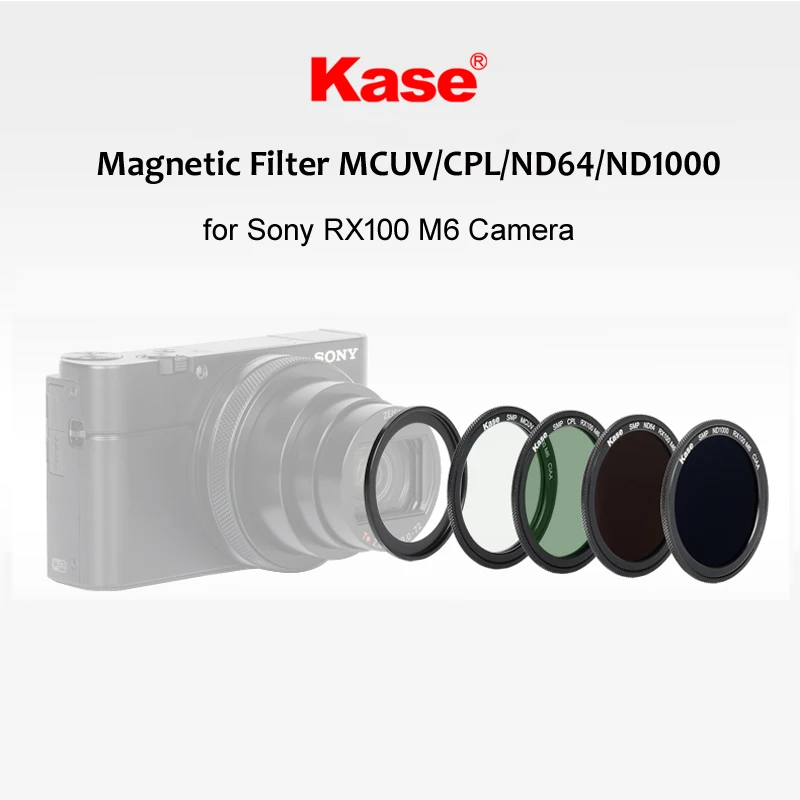 Магнитный многослойный УФ-фильтр Kase MCUV/CPL/ND1000 ND3.0/ND64 ND1.8 с нейтральной плотностью для камеры sony RX100 M7 M6 M5 M4 M3 M2