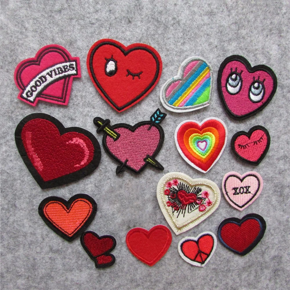 Patches de coração para roupas, patches de moda para roupas, apliques ...