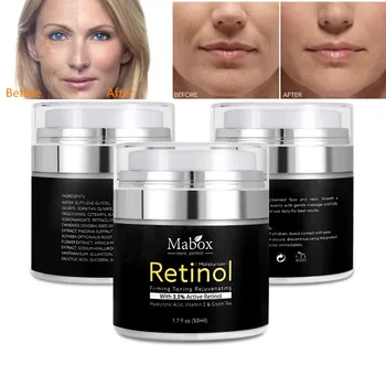 

Mabox Retinol Cream 2.5% Moisturizer Face Whitening Cream Anti Aging Acne Hyaluronic Acid Vitamin E And Green Tea Skin Care