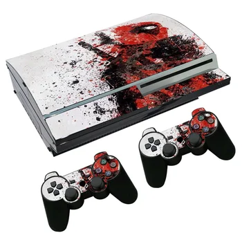 

free drop shipping White animal Dustproof protective skin for PS3 Fat Console and Two Controller TN-PS3-0981