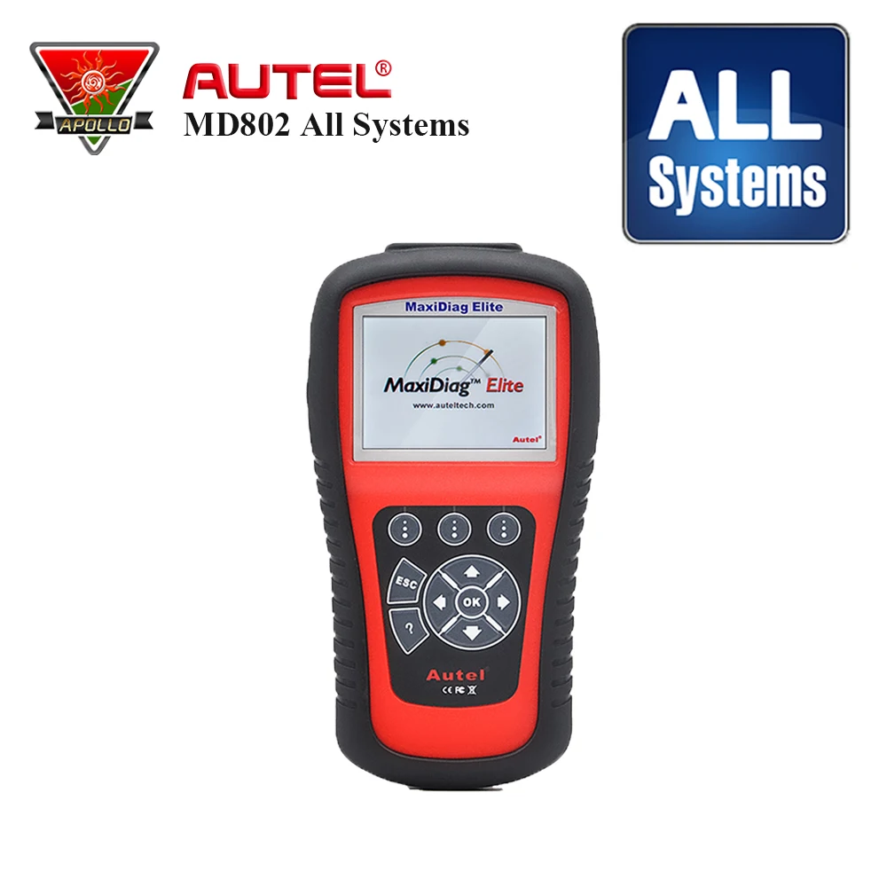 [Autel Distributor] Autel MD802 MaxiDiag Elite Scan Tool Full system