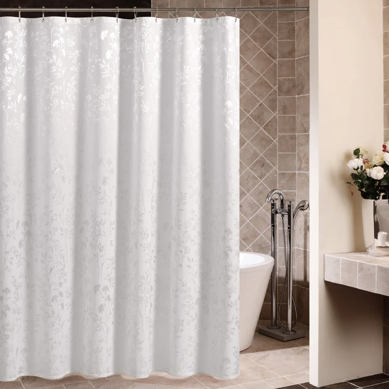 High quality waterproof and anti mold insulation curtains hot polyester fabric printing bath