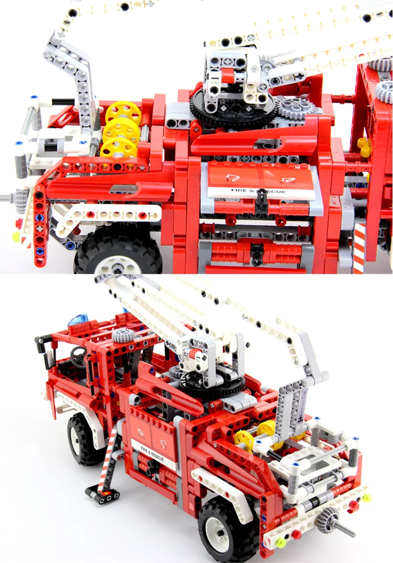 2016 NEW Decool 1 10 3323 DIY Technic Exploiture Fire Engine Truck Car Blocks Building Blocks