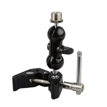 

CAMVATE Crab clamp & Mini Ball Head Camera Mount With 5/8" Male Thread for microphones C1196