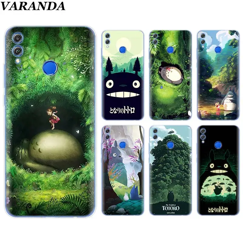 

My Neighbor Totoro Anime Silicone Soft Case for Huawei Honor 8X 8C 7A 7C 7S 9 10 Lite Y5 Y6 Y7 Y9 2019 Phone Case Coque