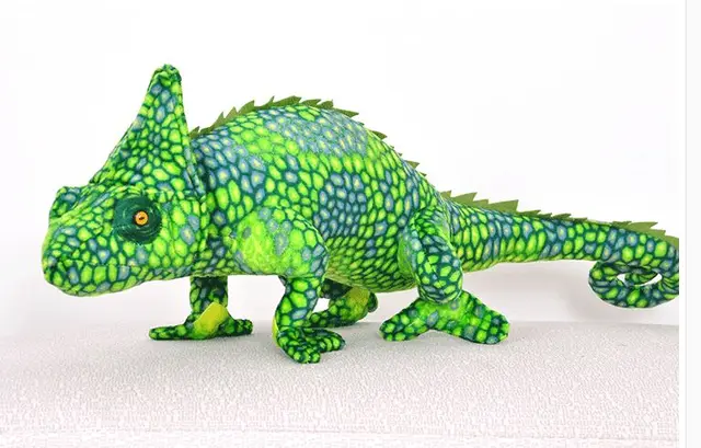 new plush chameleon toy creative simulation green chameleon doll