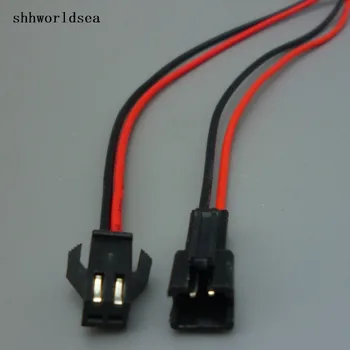

shhworldsea 10 Sets JST 2.54mm SM 2-Pin 2 Way Multipole Connector plug With Wire (10pcs male+10pcs female)