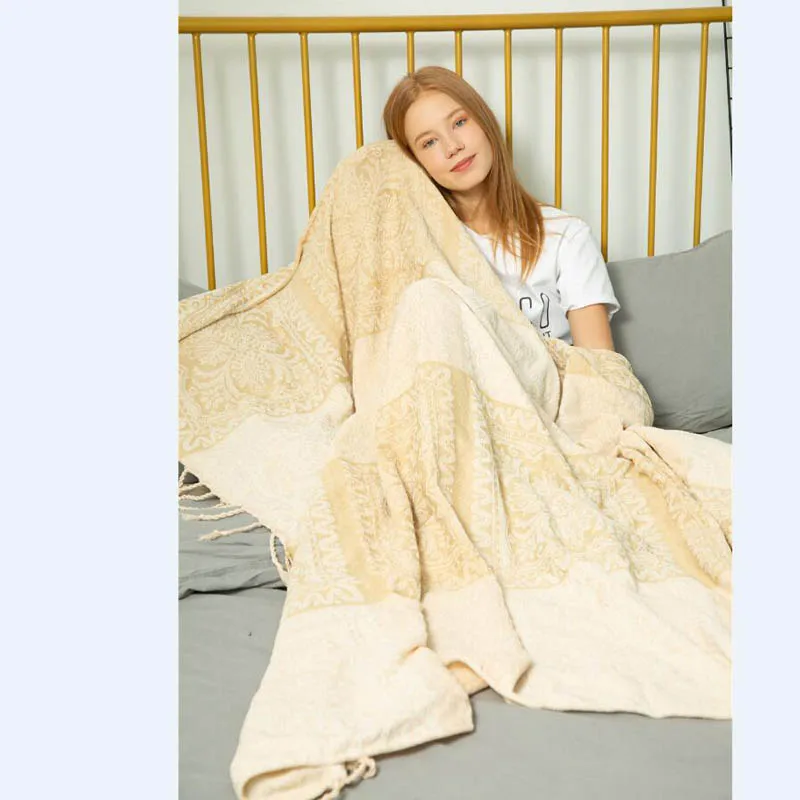 Классический диван-одеяло в скандинавском стиле, современные мягкие художественные тканевые одеяла, покрывало для дома, путешествий, офиса
