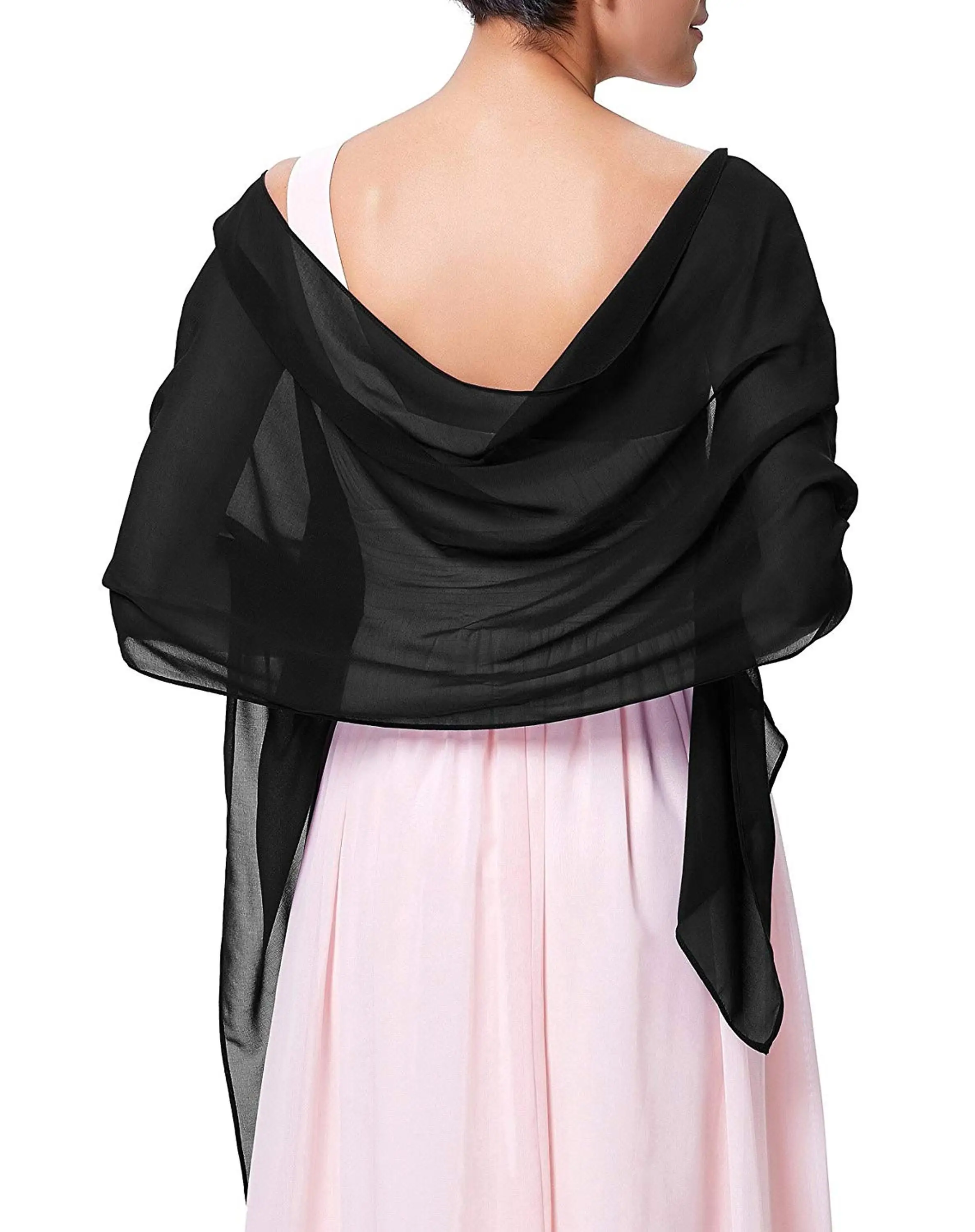 

Soft Chiffon Solid Color Scarve Shawls Wraps and Pashmina for Evening Party