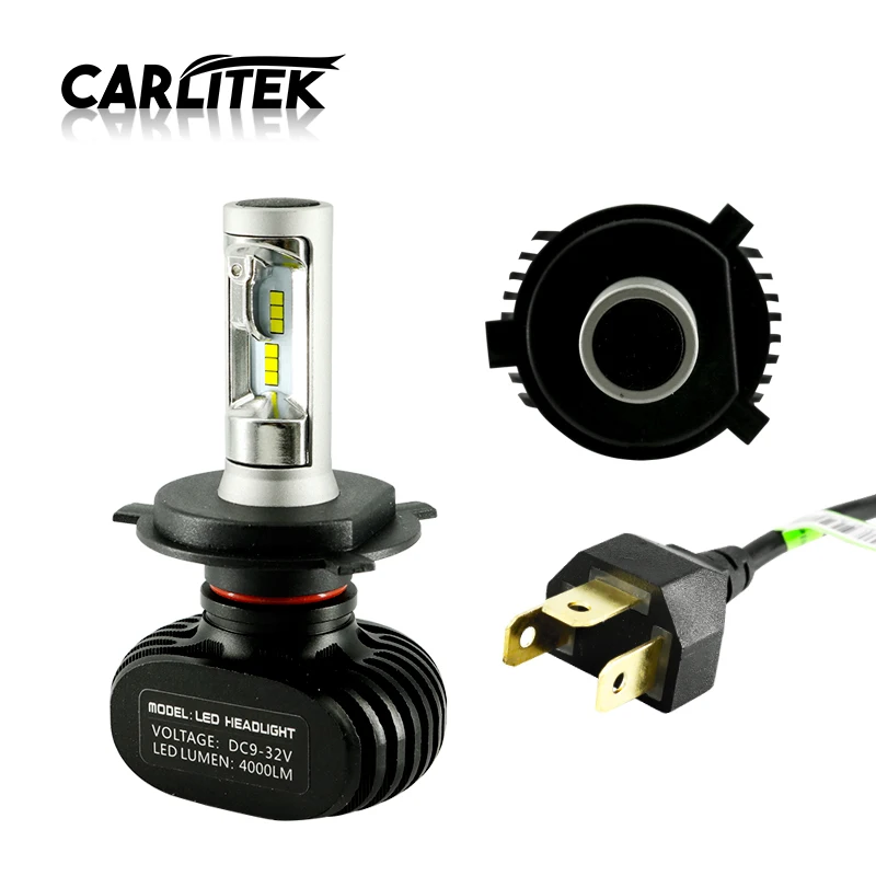 Carlitek H4 H7 светодиодный головной светильник s лампы для автомобилей диоды для подавления переходных скачков напряжения автомобилей Светодиодный H8 H9 H11 HB3 9005 HB4 9006 вождение автомобиля светильник 12В противотуманный светильник