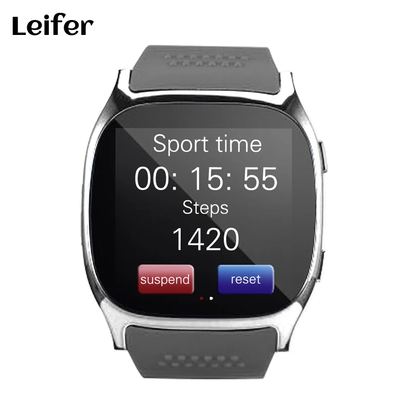 Leifer T8 Bluetooth Smart Watch With Camera Music Player Facebook Whatsapp Sync SMS Smartwatch Support SIM TF Card For Android