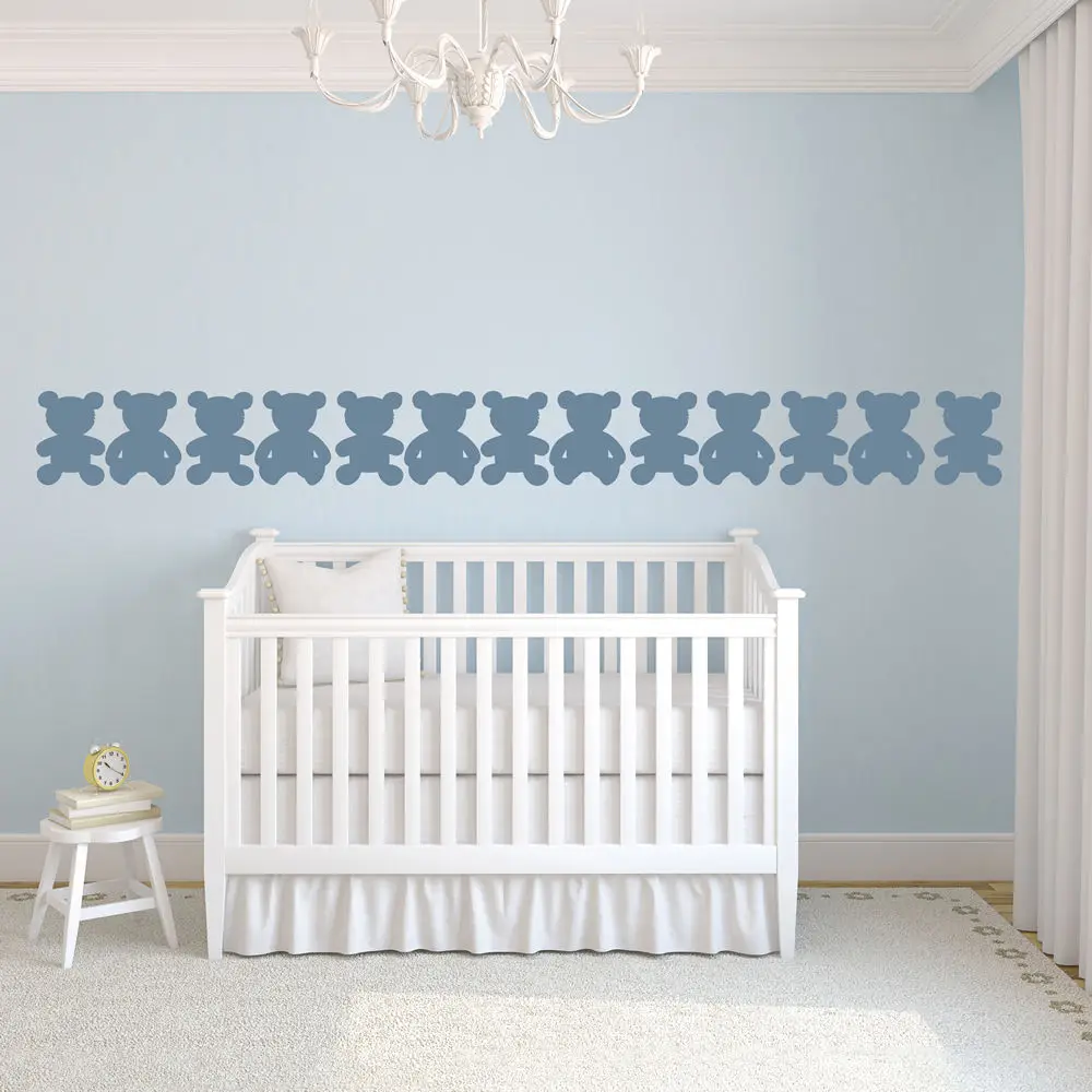 Teddy Bear Group Vinyl Wall Stickers Nursery & Baby Creative Multipack