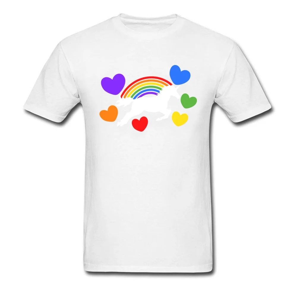 Unicorn Lover Printed On Autumn Pure Cotton Round Collar Mens Tops Shirt Printed Clothing Shirt Classic Short Sleeve T Shirts Unicorn Lover white
