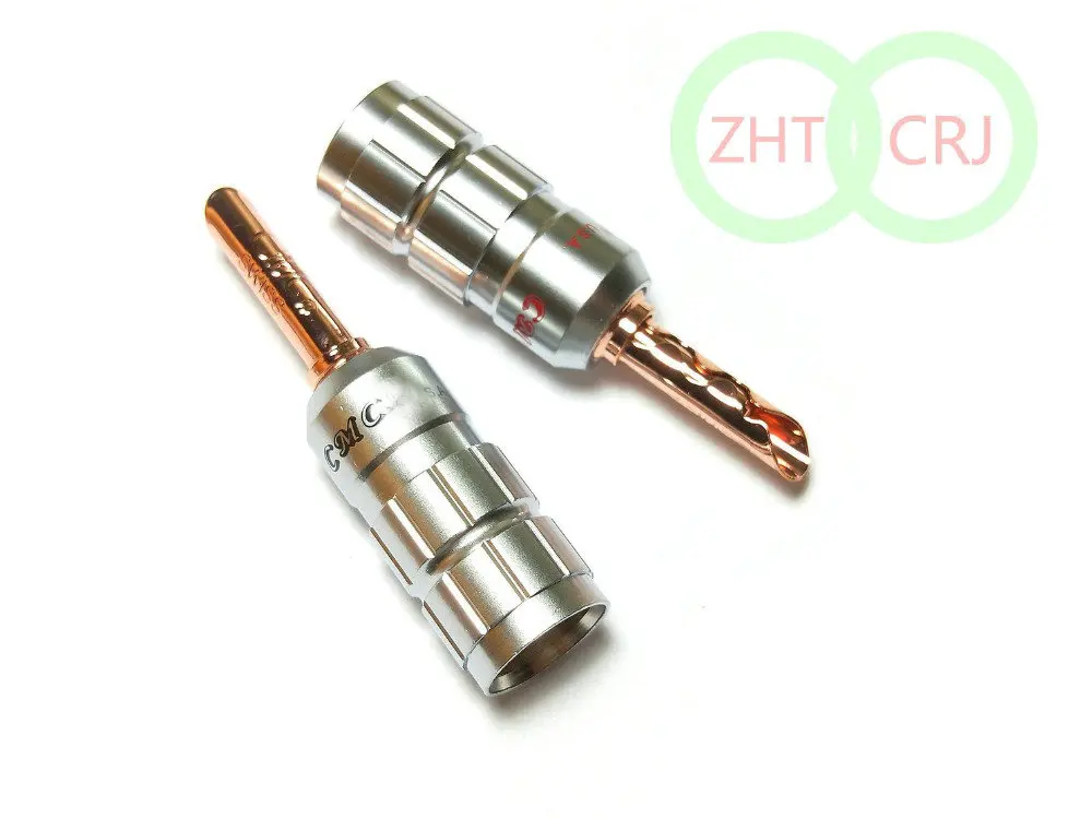 50pcs 4mm Banana Plug Adapter Wire Speaker Connectors